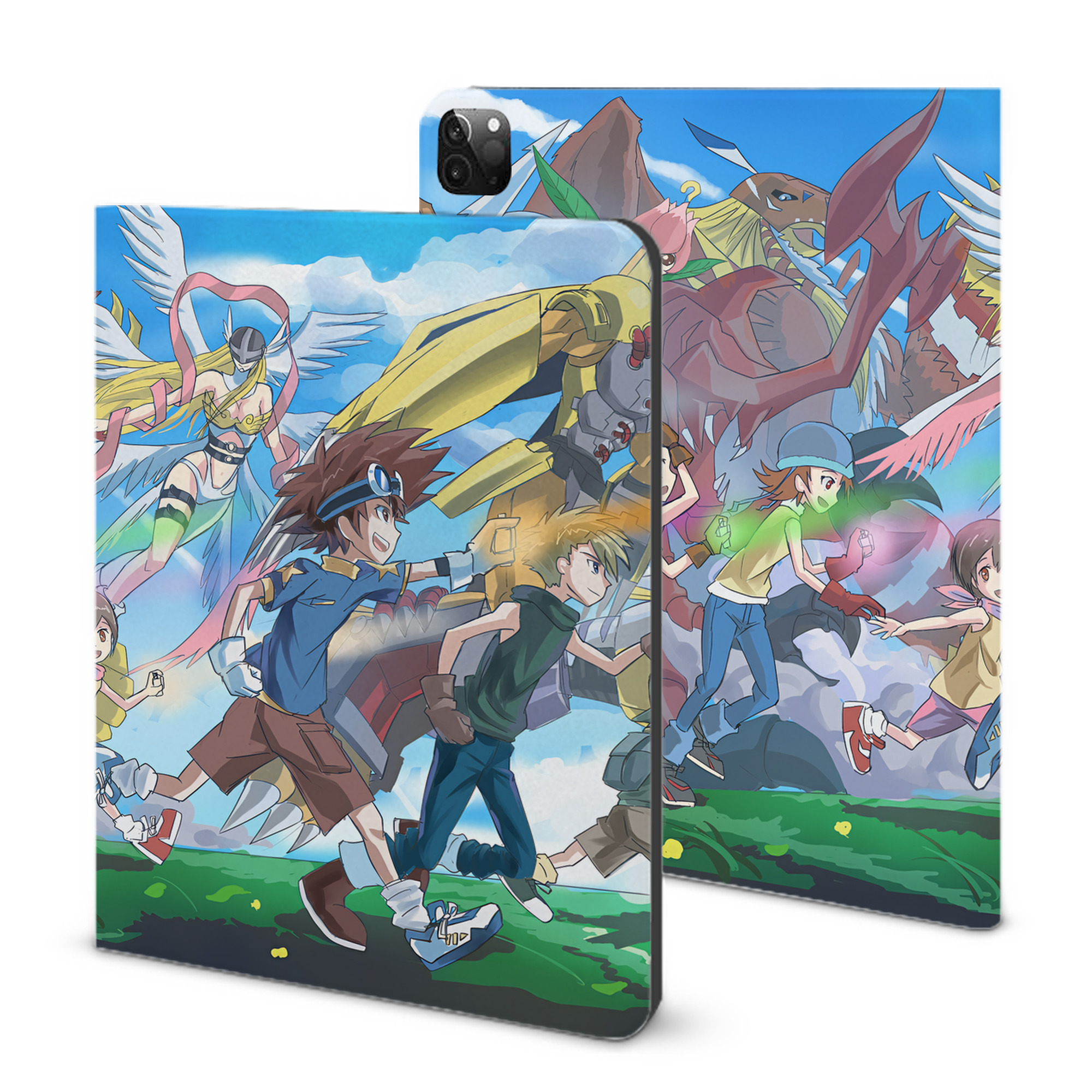 （画像用） Digimon デジタルモンスター/デジモン IPadケース ペンホルダー付き ブックスタイルデザイン